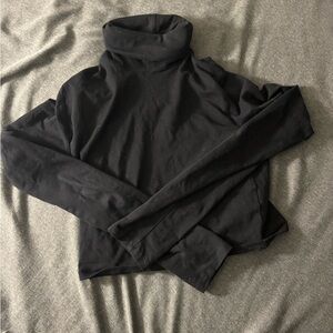 2 cropped black and grey turtle neck long sleeves from garage. Both size S.